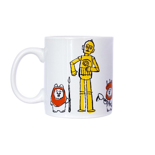 Seven20 Star Wars C 3po amp Ewoks Comic Kanji 20oz Ceramic Coffee Mug