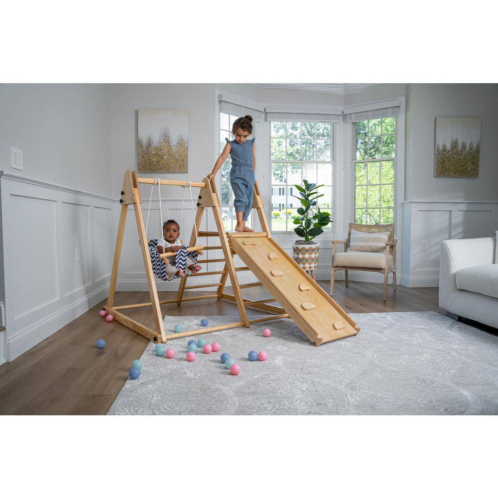 Avenlur Avenlur Juniper Indoor Folding Playset with Swing Rock Wall Climbing Ladder SWNG-FLD-NEW