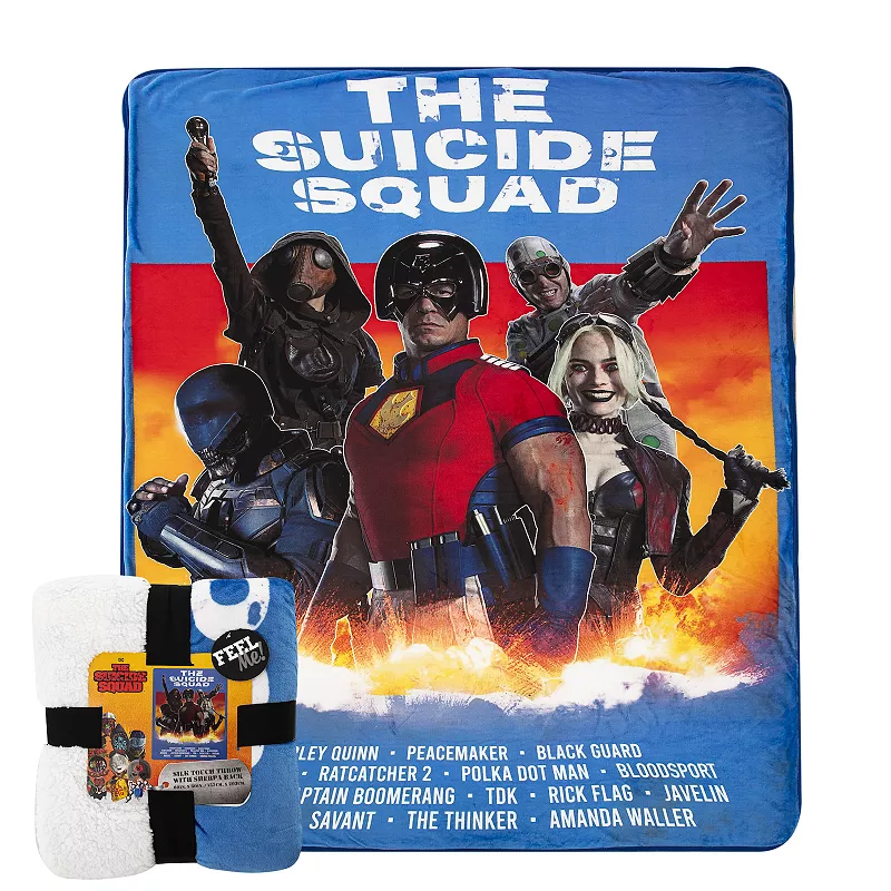 Suicide Squad 2 Poster Oversized Silk Touch Sherpa Throw