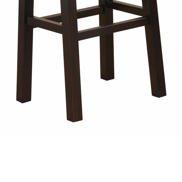 Wooden Sofie Backless Counter Height Stool， Black