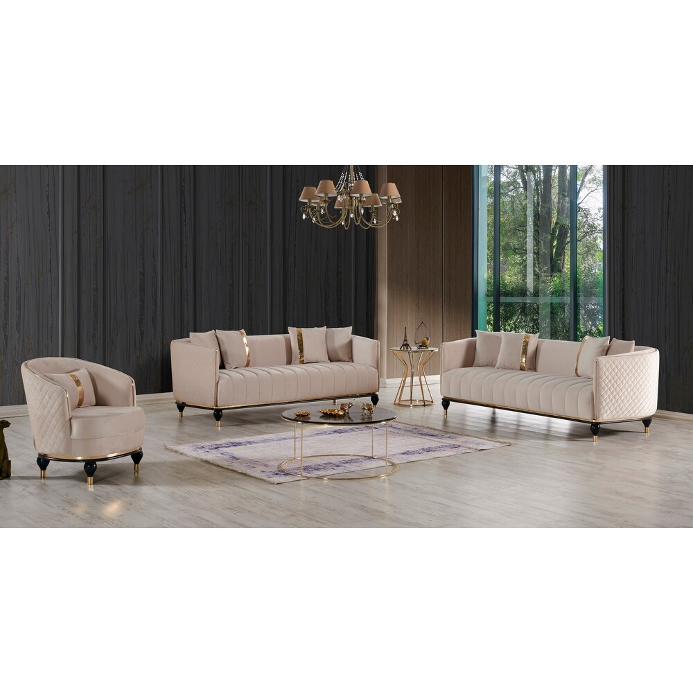 Toronto Two Sofa One Chair Modern Living Room Set