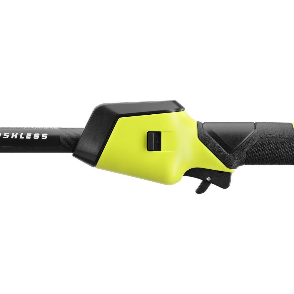 RYOBI 40V HP Brushless Whisper Series 17 in. Cordless Battery Carbon Fiber Shaft String Trimmer w 6.0 Ah Battery  Charger RY402110