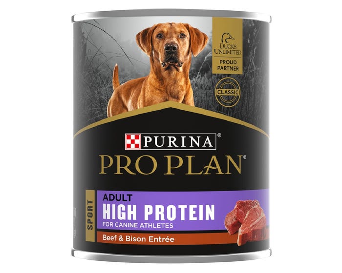 Purina Pro Plan Sport High Protein Beef  Bison Entrée Wet Dog Food， 13 oz. Can