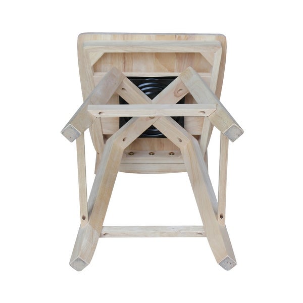 Ava Solid Wood Swivel Stool