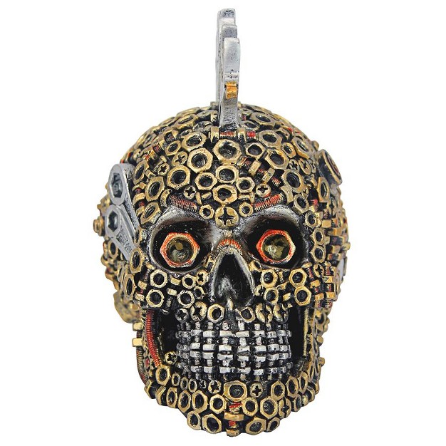 Design Toscano Gear Head Nuts And Bolts Motor Skull Statue