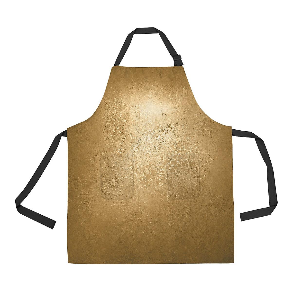 Gold Luxury Rich Texture Elegant Antique Paint On Wall Apron Home Kitchen Apron With Pockets