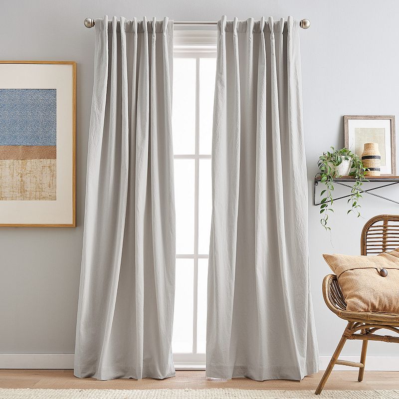 Peri Sanctuary Backtab Lined 2-panel Window Curtain Set