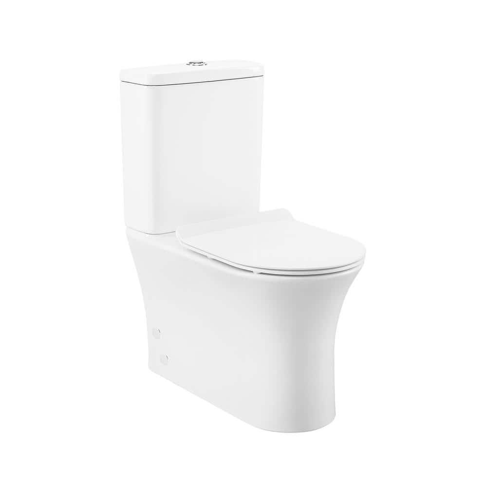 Swiss Madison Calice 2piece 08128 GPF Dual Flush Elongated Toilet in White Seat Included