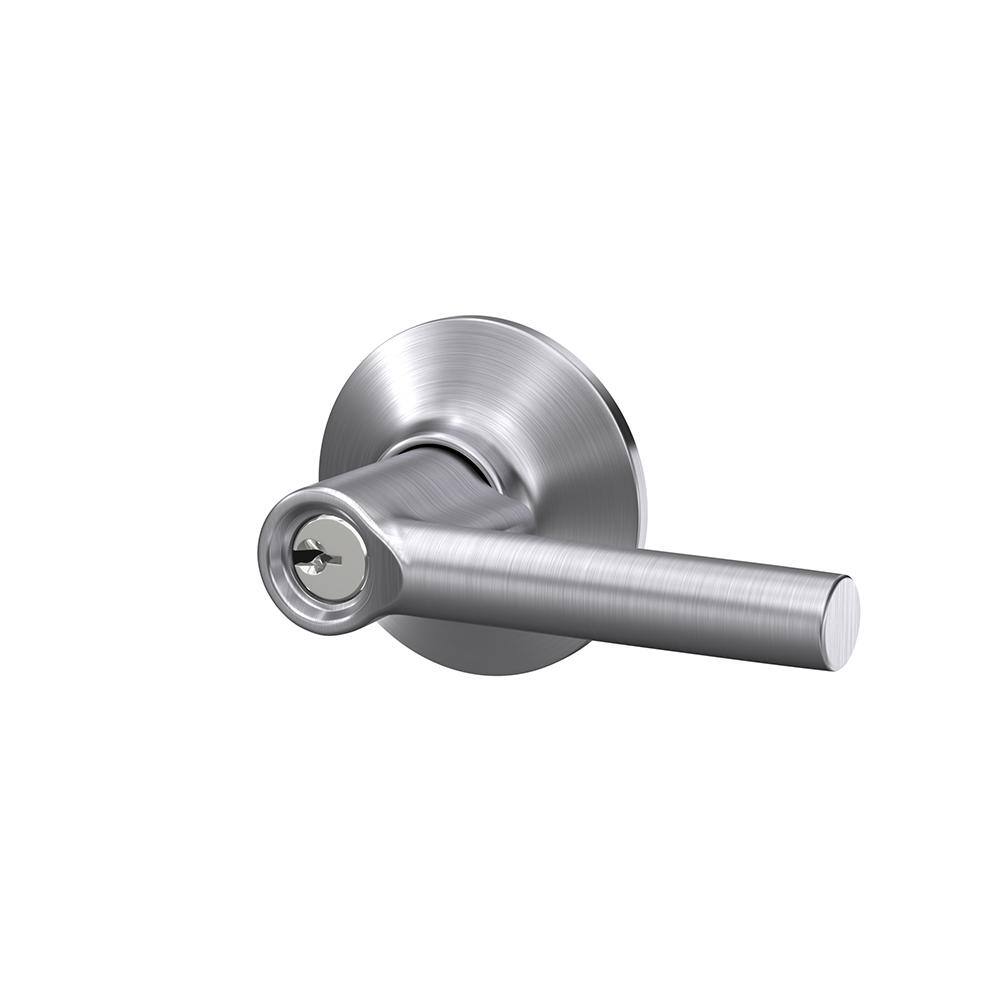 Schlage Broadway Satin Chrome Keyed Entry Door Handle F51A BRW 626