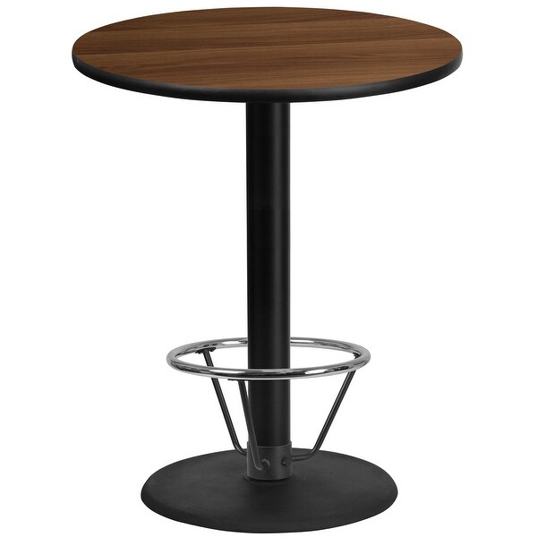 36'' Round Laminate Table Top with 24'' Round Bar Height Table Base