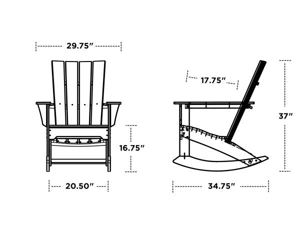 Polywood Quattro Adirondack Rocking Chair QNR10