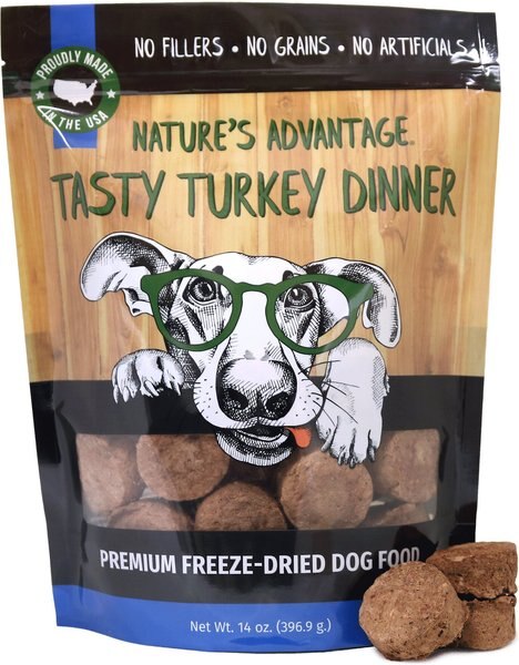 Nature's Advantage Grain-Free Tasty Turkey Dinner Dry Dog Food， 14-oz bag