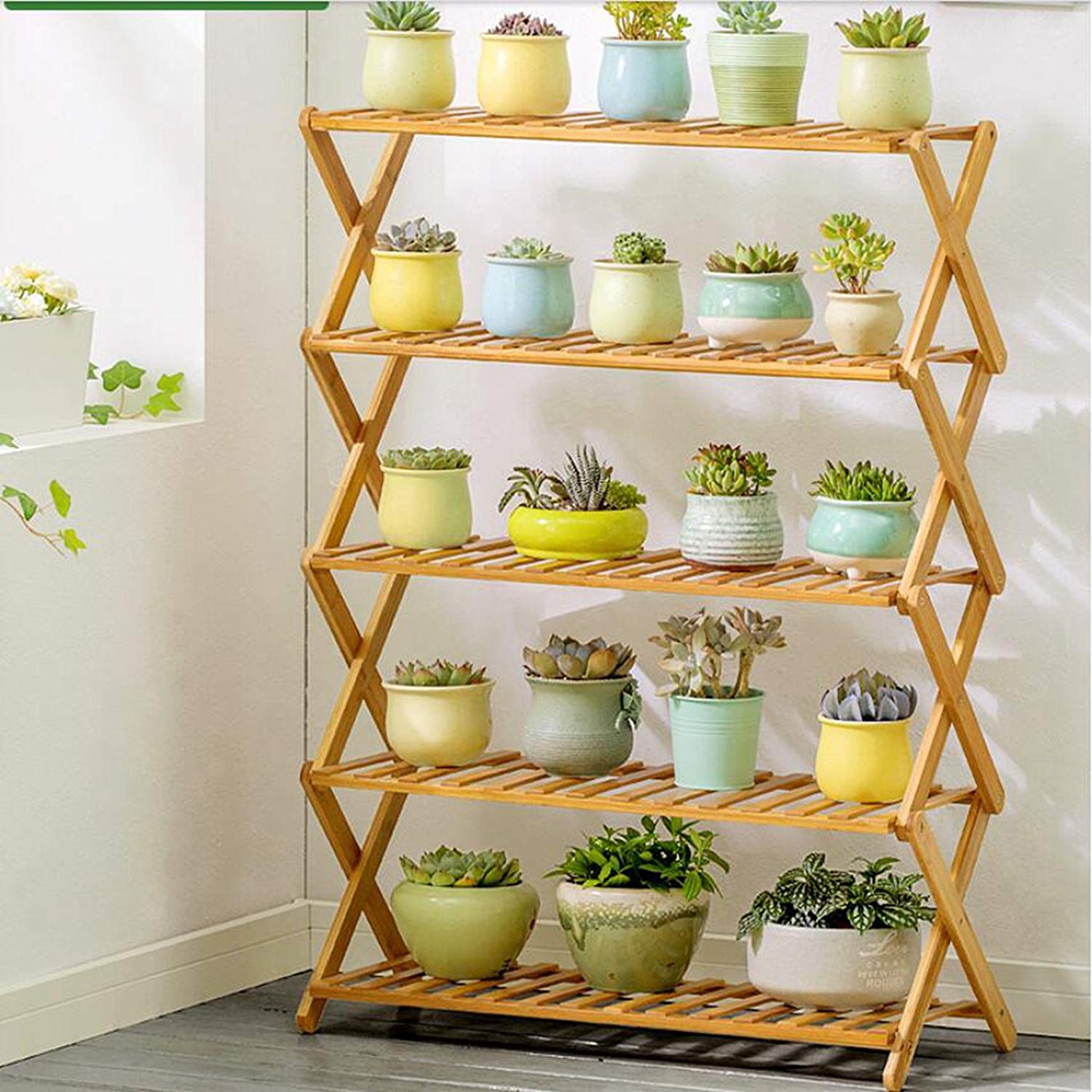 Flower Pot Plant Stand Flower Planter Rack Shelf Shelves Organizer Garden 5 Tiers