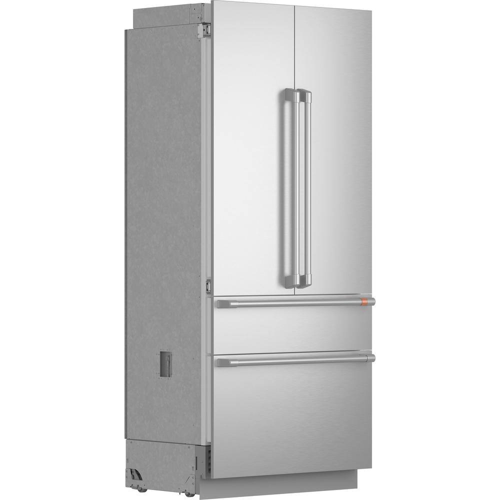 Cafe 36 in. 20.1 cu. ft. Built-In Four Door French Door Refrigerator in Stainless Steel CIP36NP2VS1