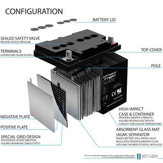 MIGHTY MAX BATTERY 12V 50AH SLA Replacement Battery for Bright Way Group BW 12500 IT MAX3943958