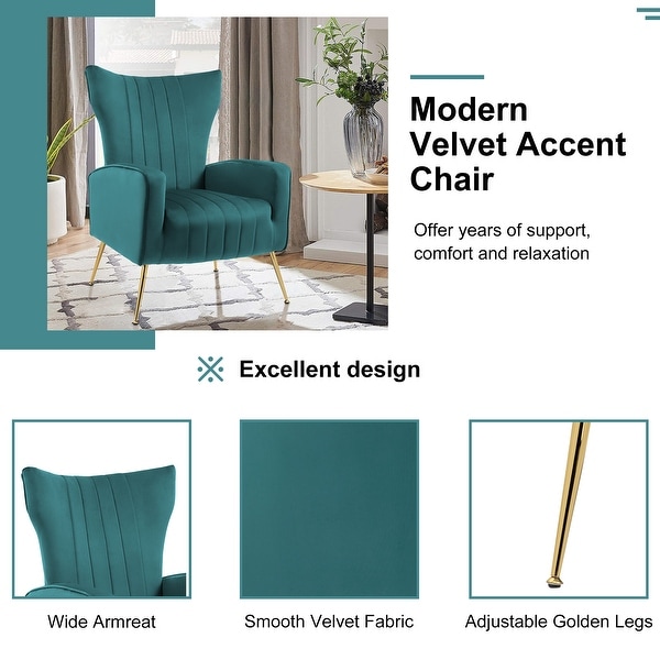 Velvet Accent Chairs for Living Room