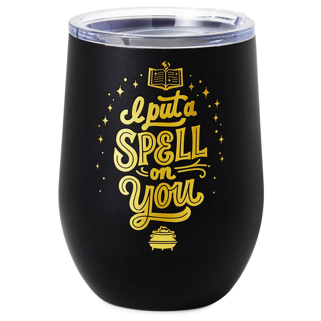 Hallmark  Disney Hocus Pocus I Put a Spell on You Stainless Steel Stemless Glass, 11 oz.