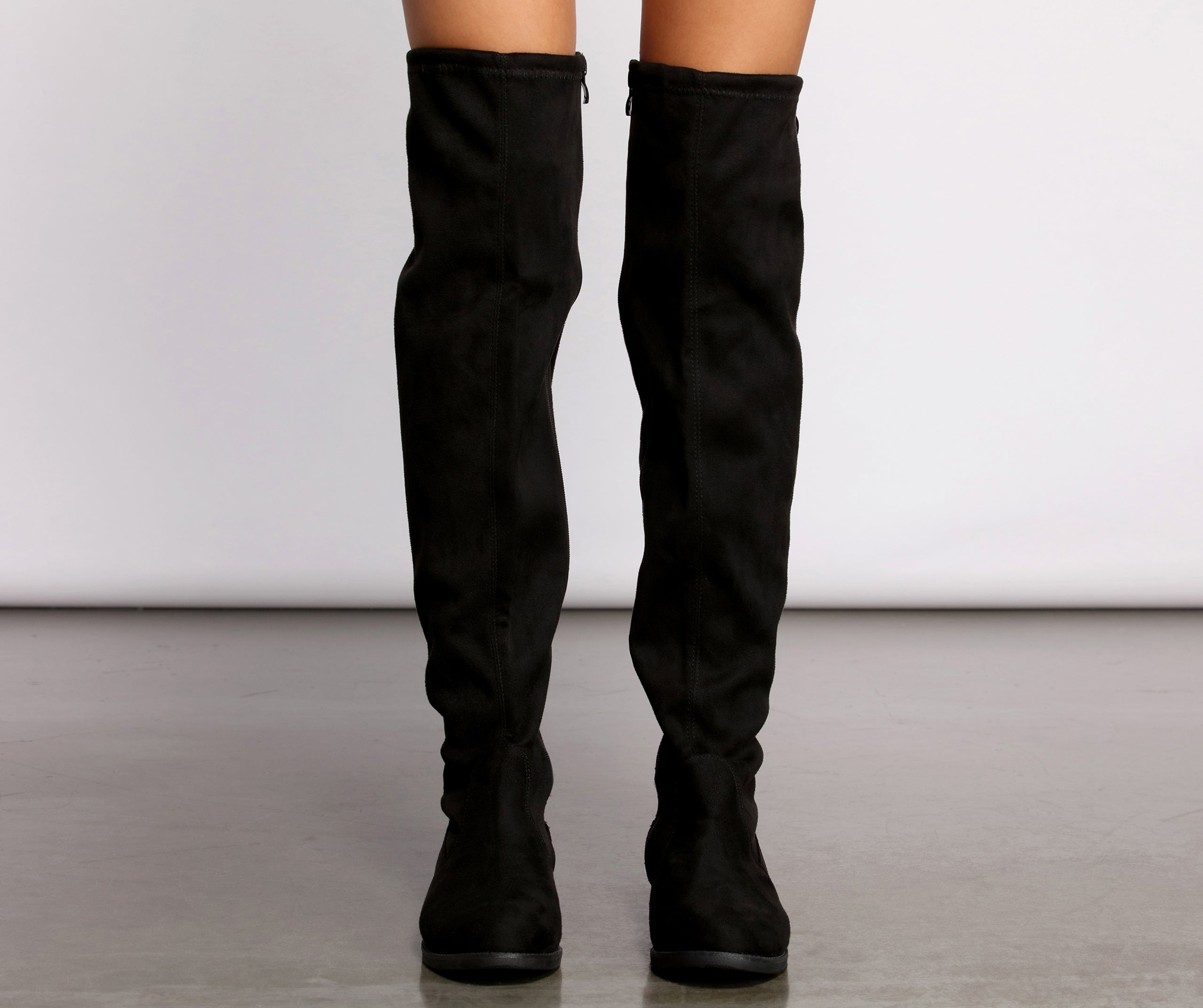 Simply Stylish Flat Over The Knee Boots