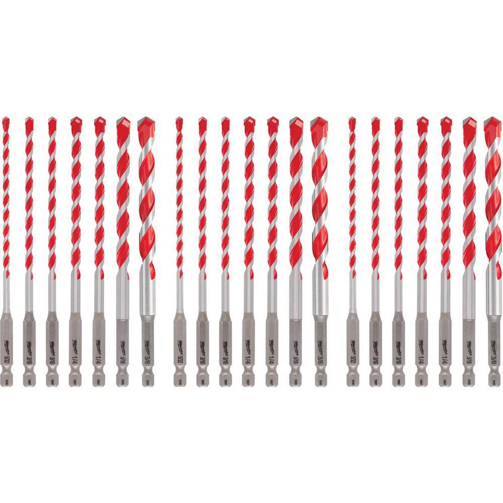 MW SHOCKWAVE Carbide Hammer Drill Bit Kit (21-Piece) 48-20-9052-48-20-9052-48-20-9052