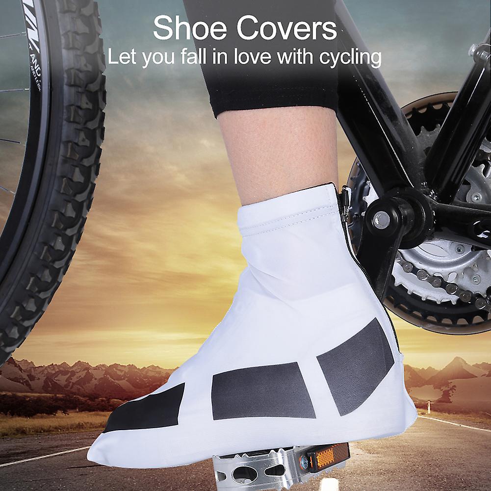 1 Pair Windproof Dustproof Cycling Bike Sports Shoes Cover Zippered Overshoes Protector (4xl)