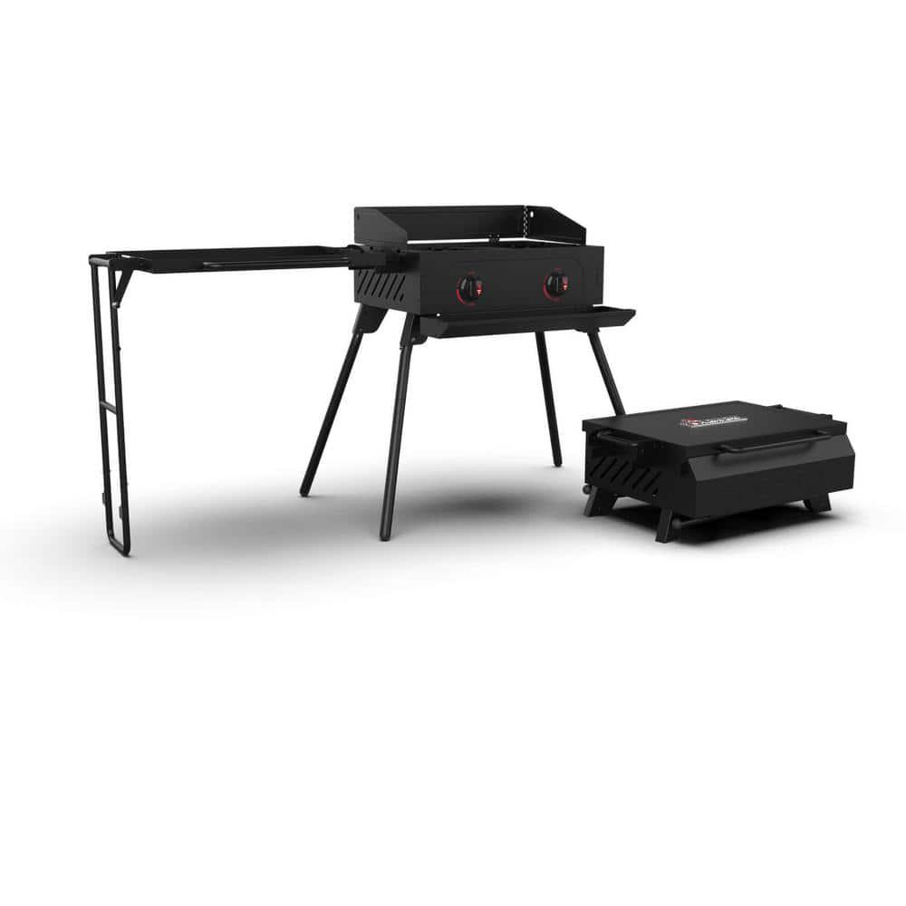 THIESSENS Portable 2Burner Propane Gas Grill Camp Stove in Black