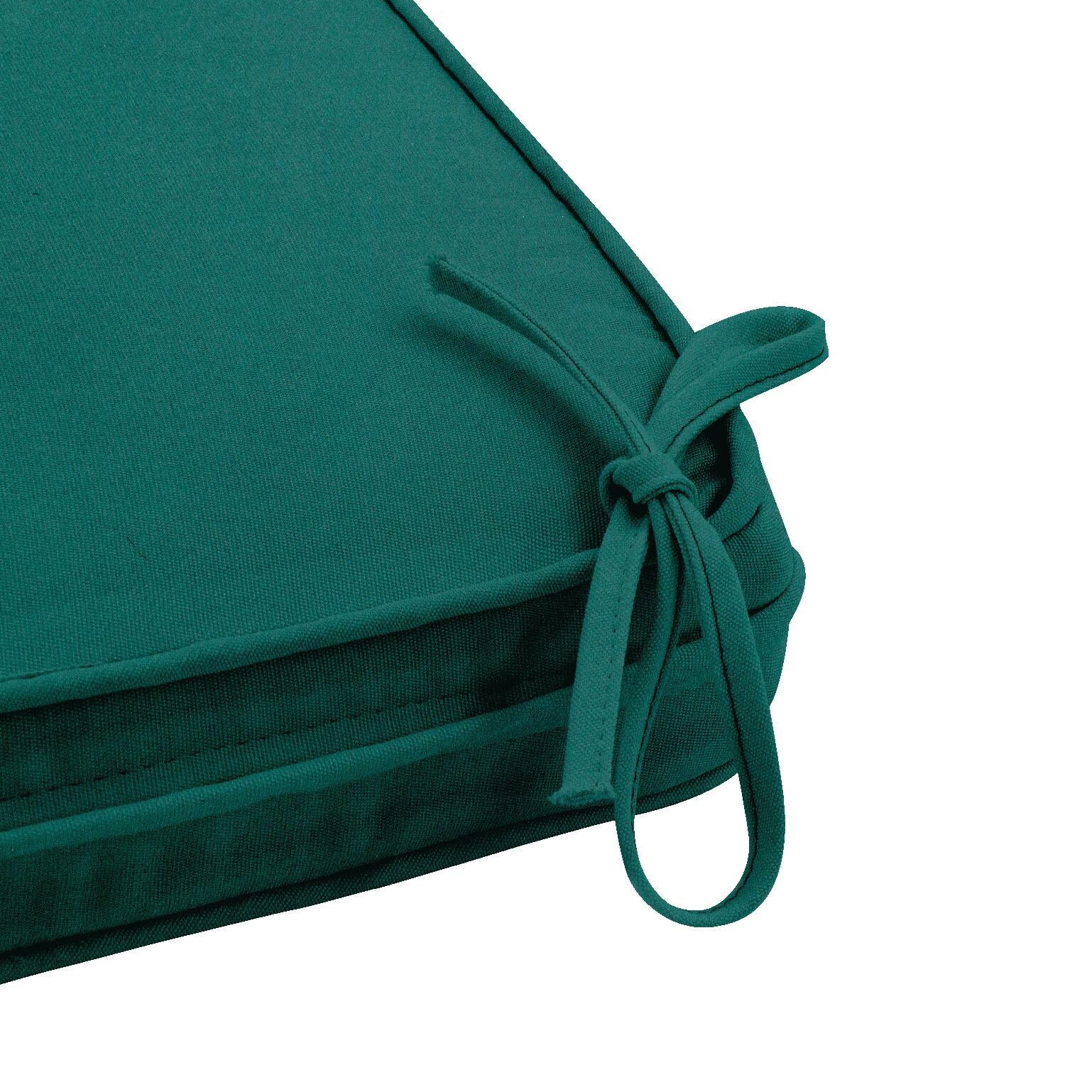 Sunbrella Canvas Forest Green Large Outdoor Replacement Bench Cushion W/ Piping By Signature