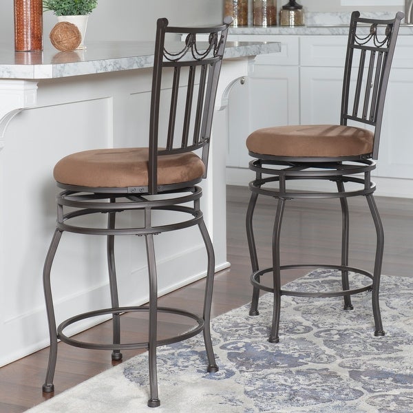 Copper Grove Amravati Powder Coated Brown Counter Stool