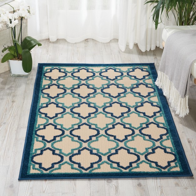 Nourison Aloha Moroccan Trellis Outdoor Area Rug