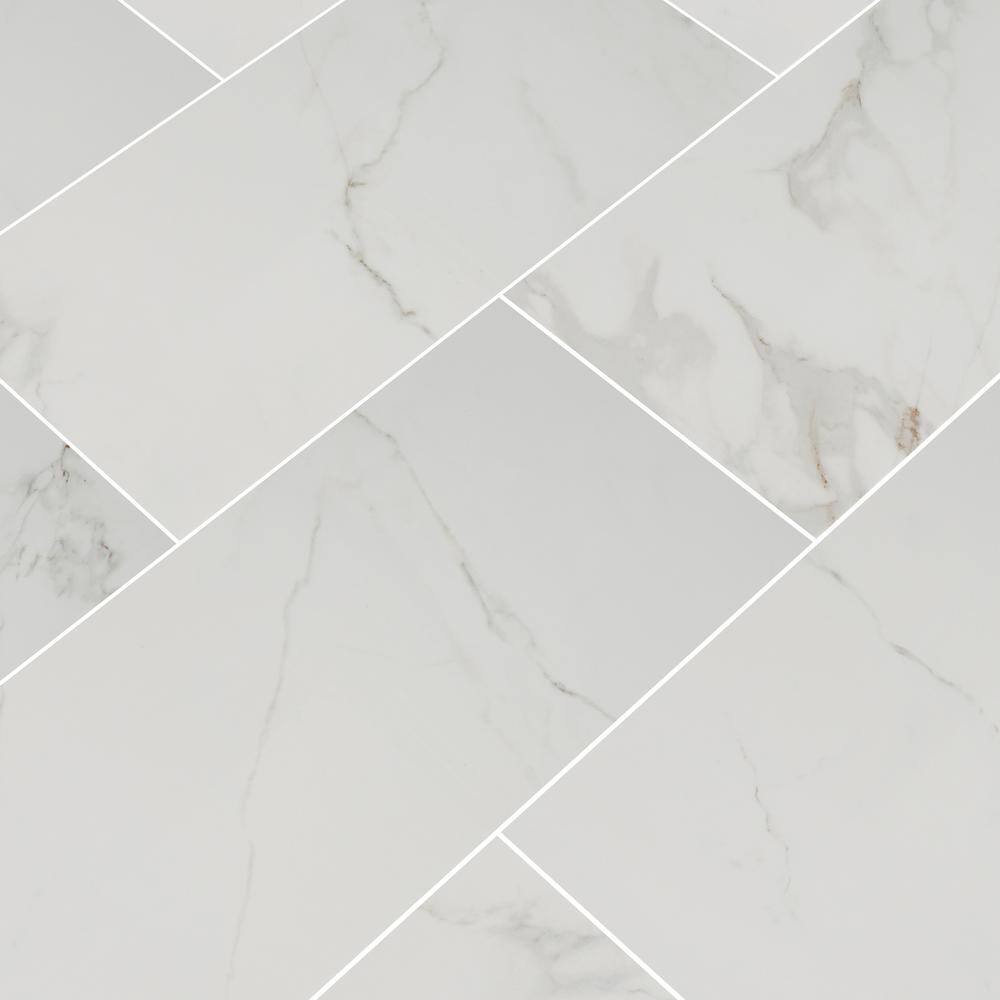 Home Decorators Collection Carrara 24 in. x 48 in. Polished Porcelain Floor and Wall Tile (16 sq. ft.Case) NHDCAR2448P