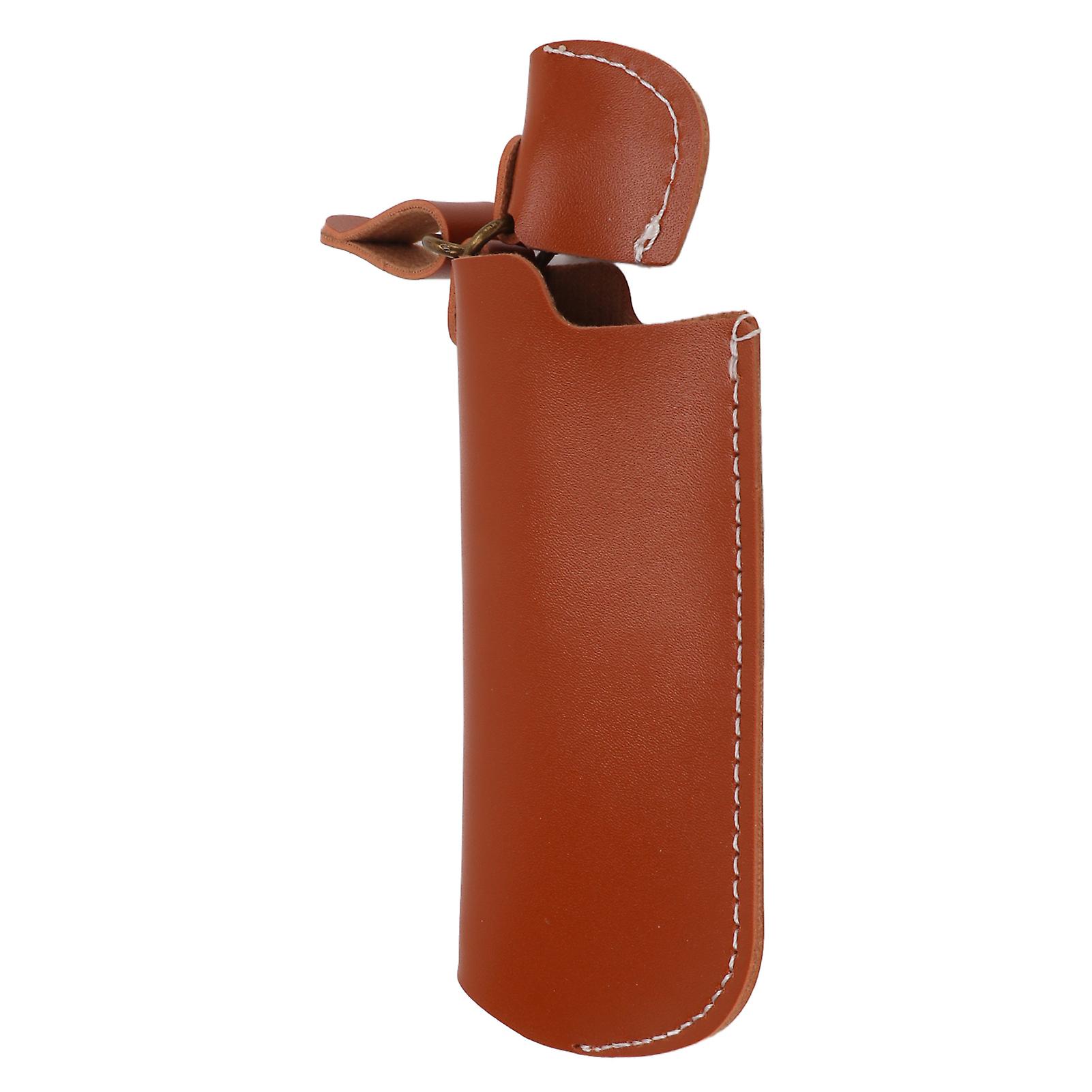 Rustic Leather Lighter Protective Case Hand Made Leather Lighter Protective Cover For Outdoor Campingcoffee