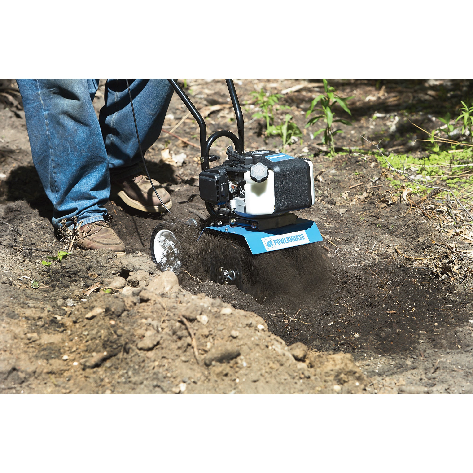 Powerhorse Mini Cultivator - 10in. Tilling Width, 43cc 2-Cycle Viper Engine