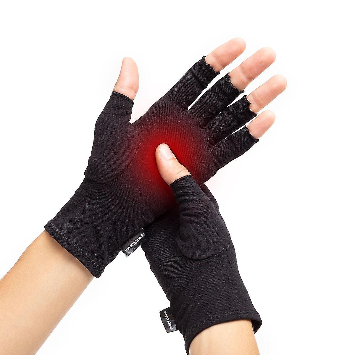 2x Arthritis Gloves / Compression Gloves - Black - S