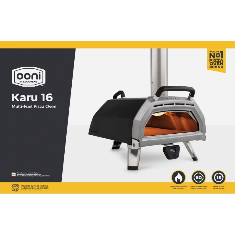 Ooni Karu 16 Multi-Fuel Pizza Oven Black