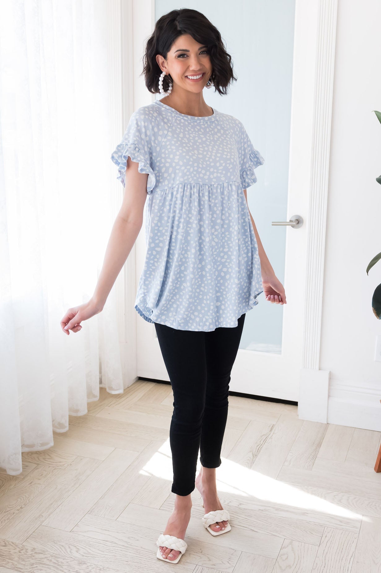 Nearly Perfect Modest Peplum Blouse