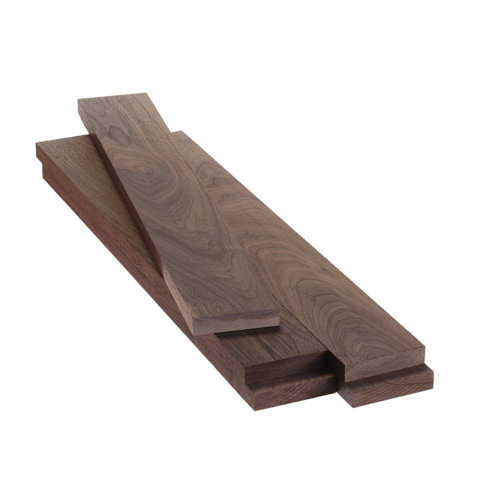 Swaner Hardwood 1 in. x 4 in. x 8 ft. Walnut S4S Board (5-Pack) OL04031696WA5