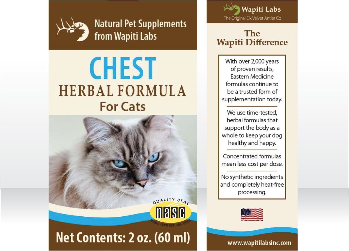 Wapiti Labs Chest Formula for Respiratory Function Cat Supplement