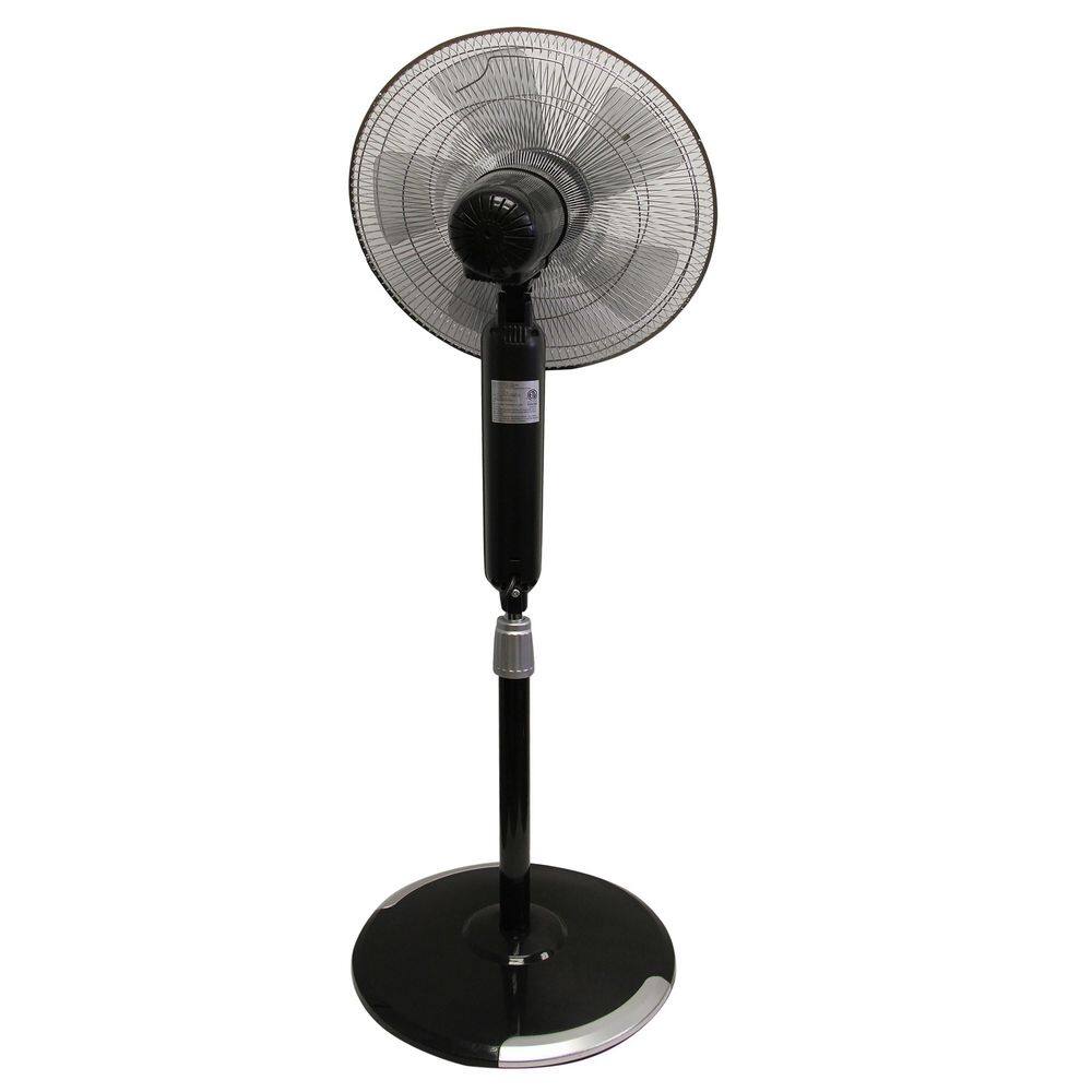 Ecohouzng 16 inch Touch Panel Black Oscillating Pedestal Fan HUCT44003BLB