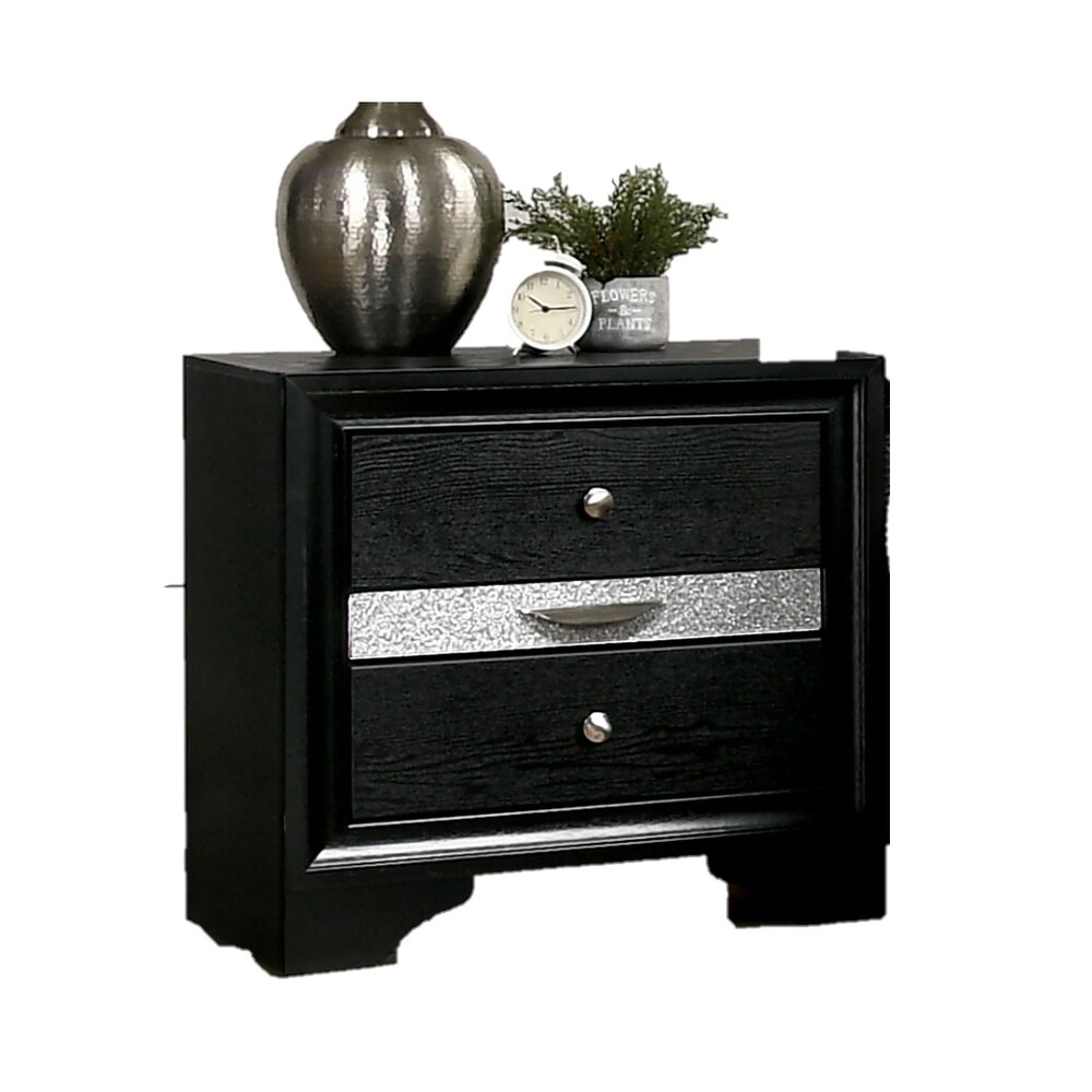 Modern Nightstand  Hidden Jewelry Drawer  Bedside Table for Bedroom