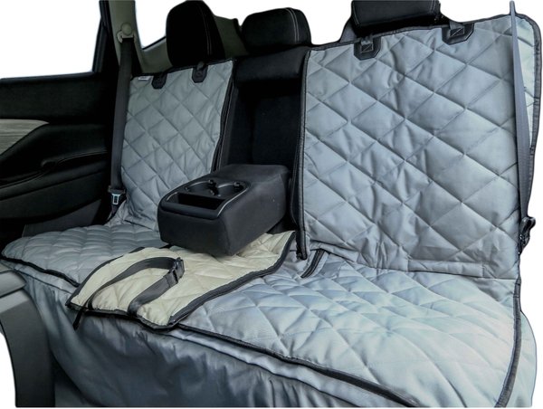 Plush Paws Products Center Console Access Seat Cover with Removable Hammock