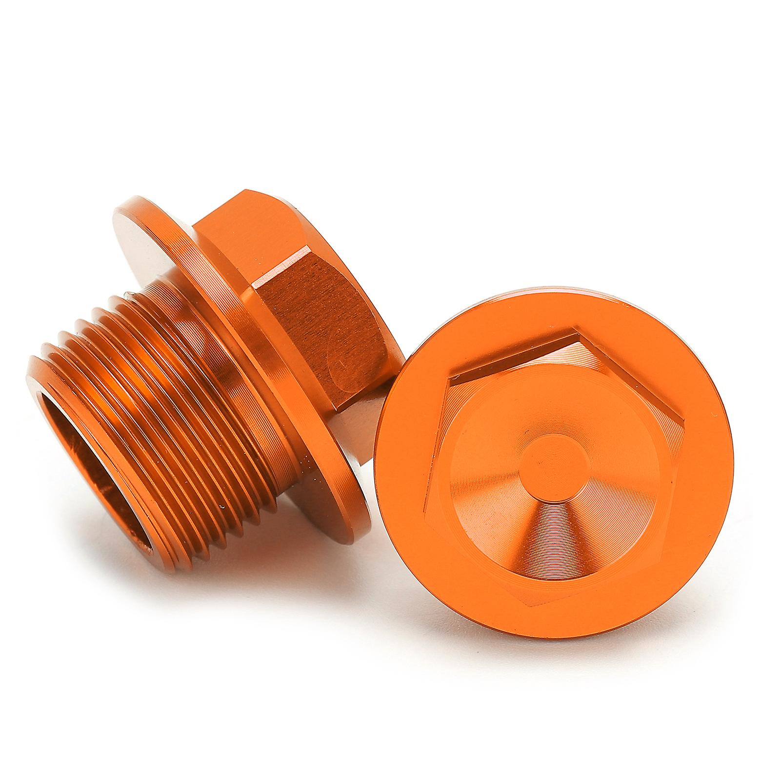 2pcs Motorcycle Front Wheel Axle Nut M18x1.5 Aluminum Replacement For 250450 Sxf 2015orange