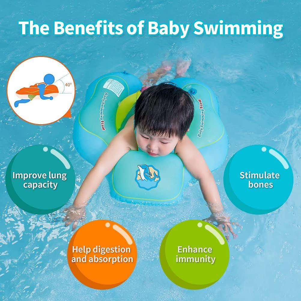 Baby Inflatable Baby Swim Float Children Waist Ring Inflatable Pool Floats Toys Swimming Pool Accessories For The Age Of 3-72 Months(blue， S)