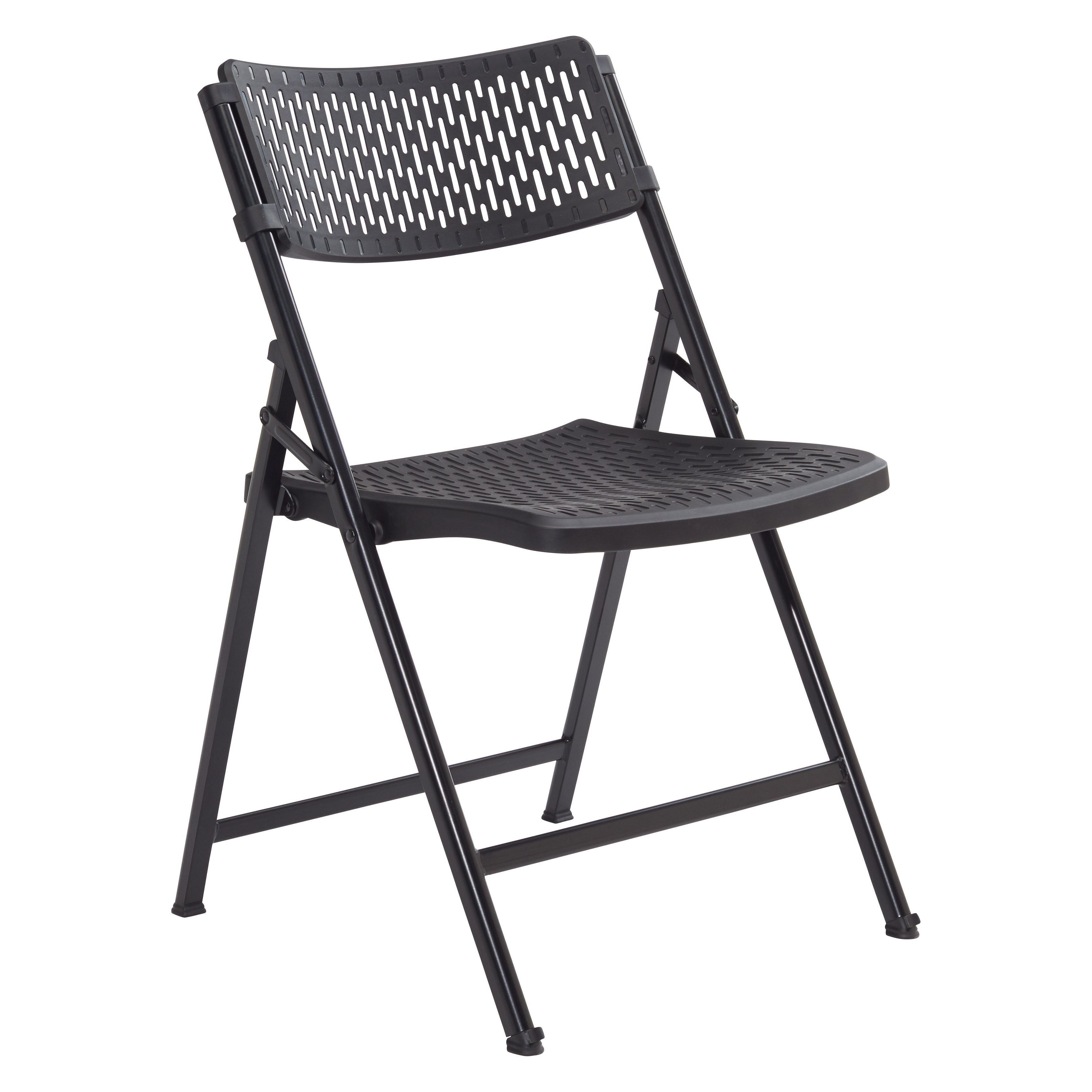 (4 Pack) NPS AirFlex Series Premium Polypropylene Folding Chair, Black