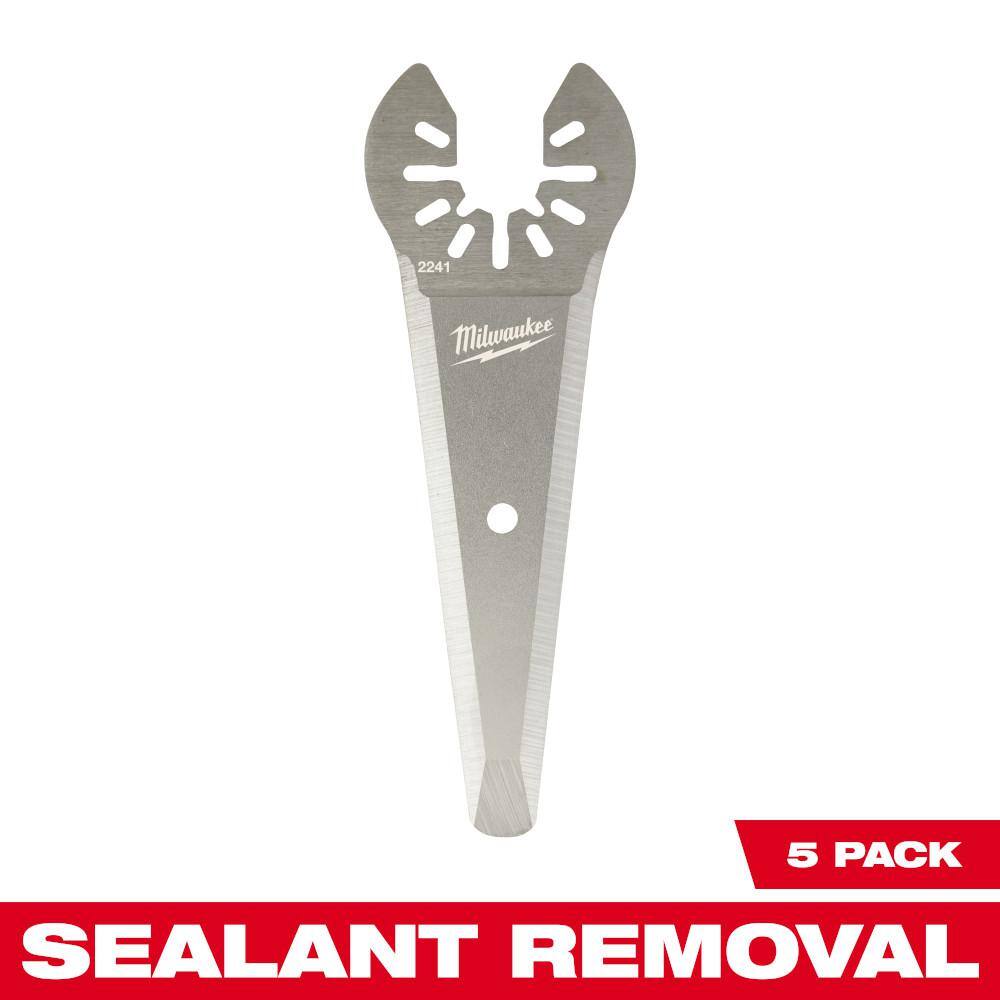 MW 3 in. Stainless Steel Tapered Sealant Cutting Multi-Tool Oscillating Blade (5-Piece) 49-25-2241