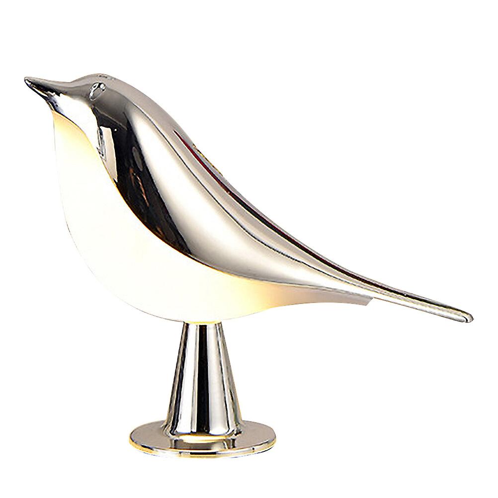 Bedroom Desktop Night Light Cute Bird Shaped Cordless Lamp Touch Sensor Bedside Lamp(with Light Bulb)