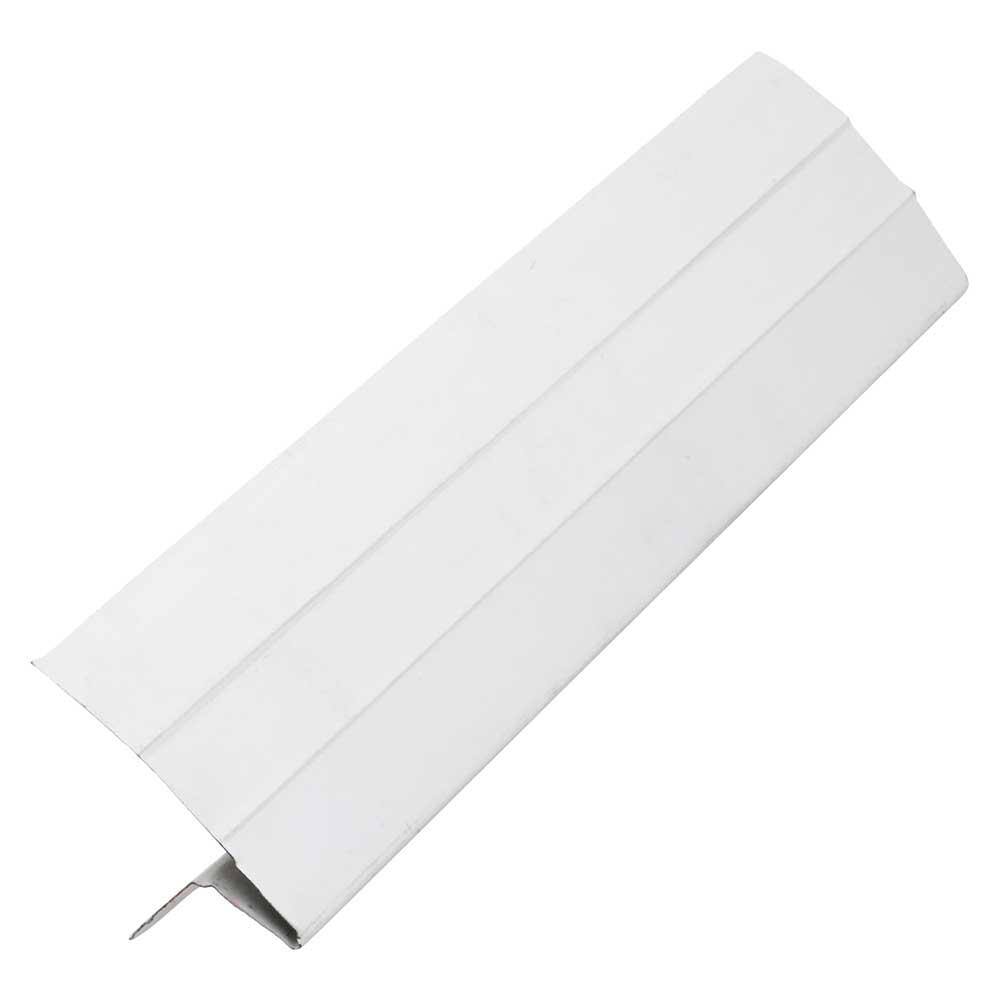 Gibraltar Building Products 1-12 in. x 1 in. x 10 ft. Aluminum Eave Drip Flashing in White 11368