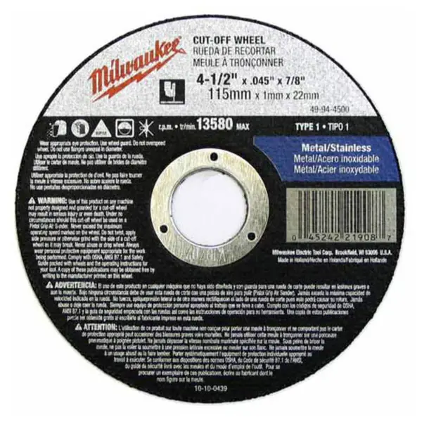 Milwaukee 4-1/2 x .045 x 7/8 Cut-Off Wheel