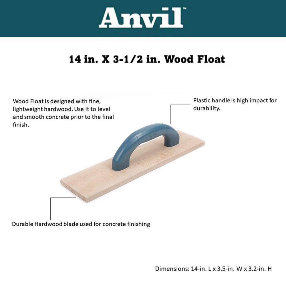 Anvil 14 in. X 3-12 in. Wood Float 57472