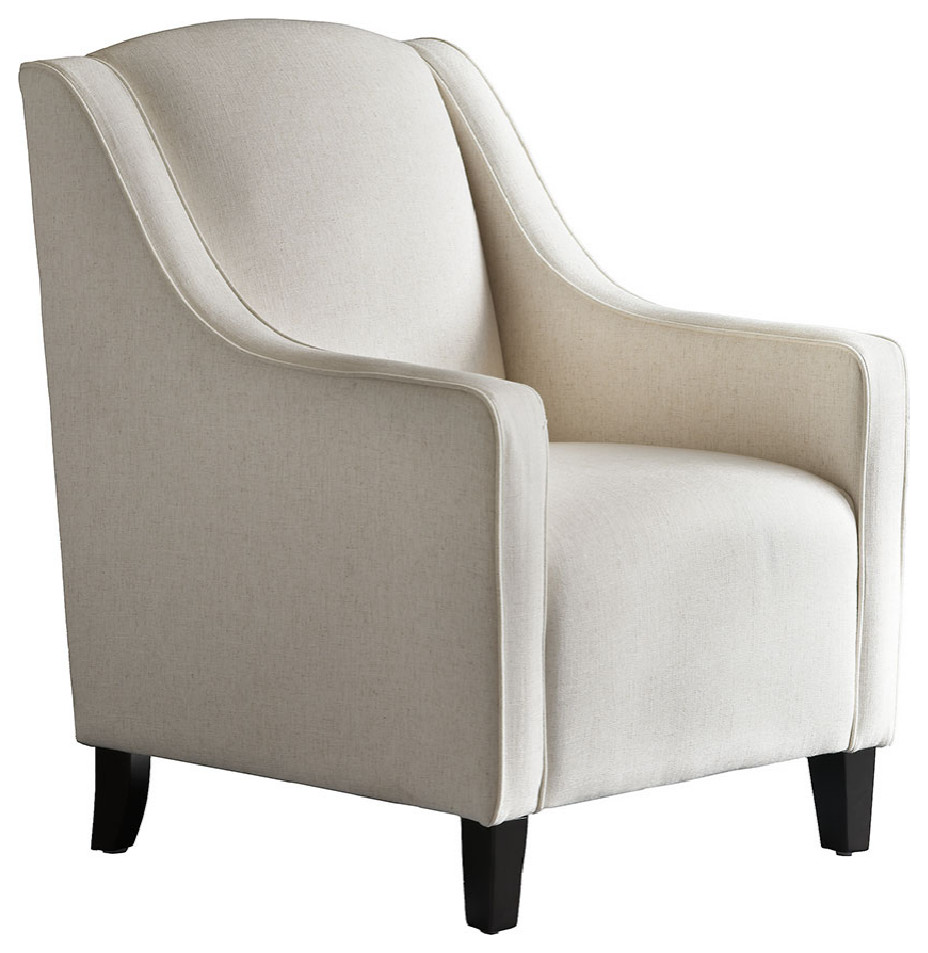 Cream Upholstered Curved Armchair  Andrew Martin Finbar   Transitional   Armchairs And Accent Chairs   by Oroa   Distinctive Furniture  Houzz