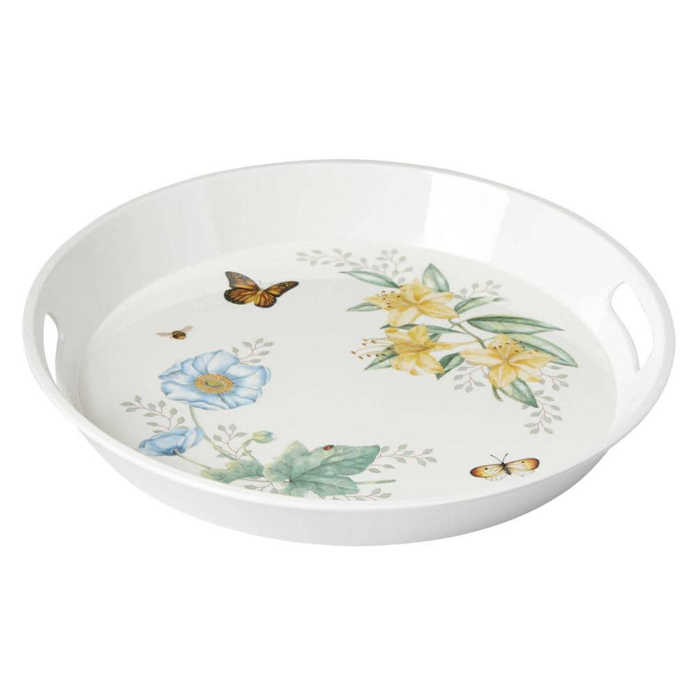 Lenox Butterfly Meadow Melamine Multi Color Large Round Tray 865999