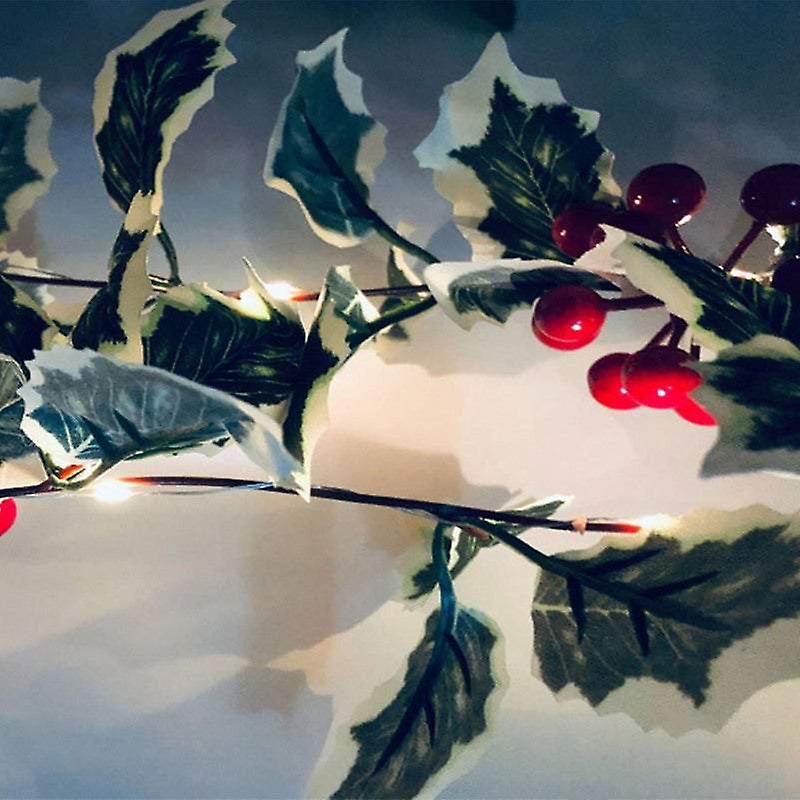 Indoor String Lights 2M 20Led Christmas Berry Garland Battery Powered